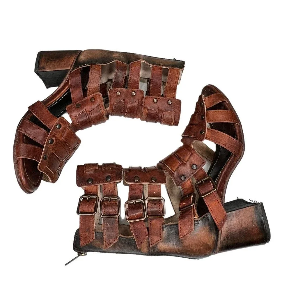 FREEBIRD‎ BY STEVEN Zeus Sandal’s Cognac Women’s Size 9